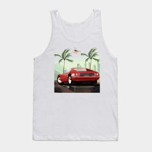 Red Sports Car Tank Top